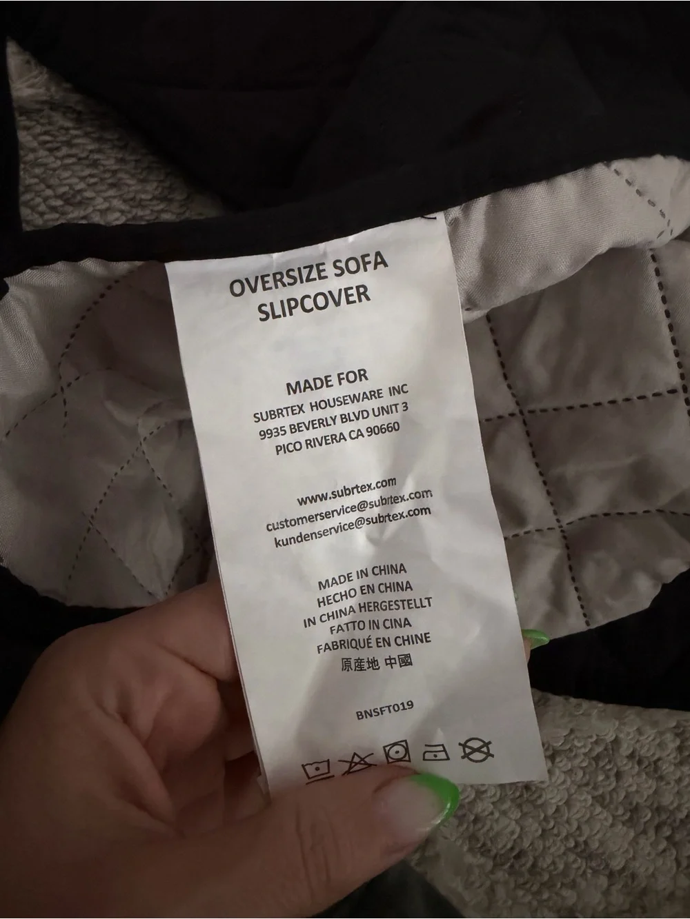 N/A reversible sofa